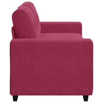 Zweisitzer-Sofa Weinrot 140 cm Samt