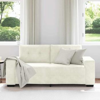 Zweisitzer-Sofa Creme 140 cm Samt