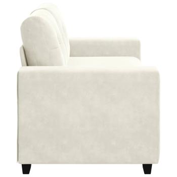 Zweisitzer-Sofa Creme 140 cm Samt