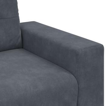 Zweisitzer-Sofa Dunkelgrau 120 cm Samt