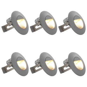 ARDEBO.de - Außenwandleuchten 6 Stk. LED 5 W Silbern Rund