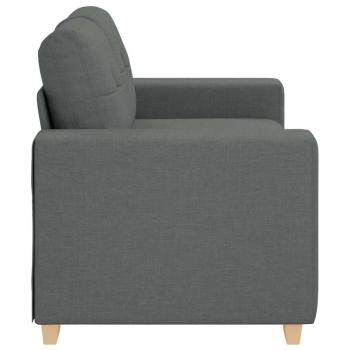 Zweisitzer-Sofa Dunkelgrau 120 cm Stoff