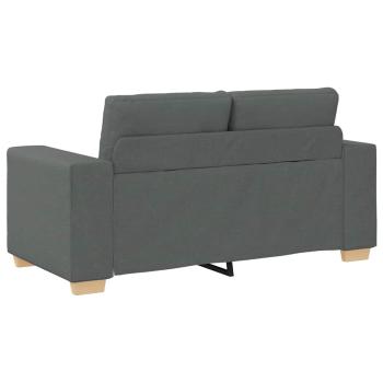 Zweisitzer-Sofa Dunkelgrau 120 cm Stoff
