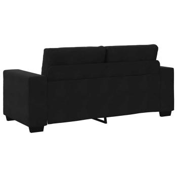 Zweisitzer-Sofa Schwarz 140 cm Samt