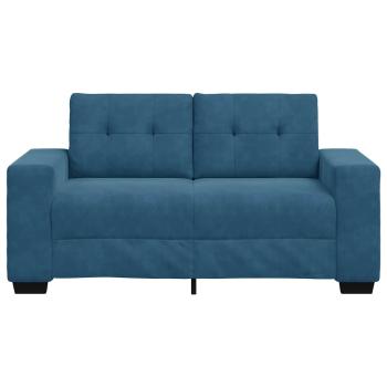Zweisitzer-Sofa Blau 120 cm Samt