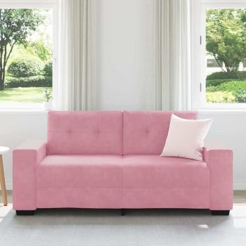 Zweisitzer-Sofa Rosa 140 cm Samt