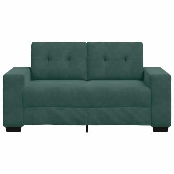 Zweisitzer-Sofa Dunkelgrün 120 cm Samt