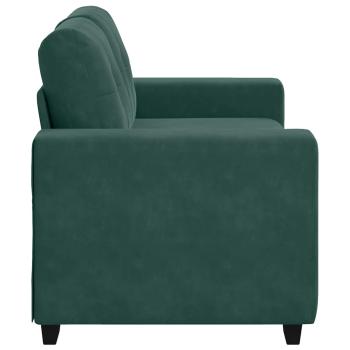 Zweisitzer-Sofa Dunkelgrün 120 cm Samt