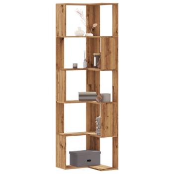 ARDEBO.de - Eck-Bücherregal 5 Böden Artisan-Eiche 50x50x179cm Holzwerkstoff