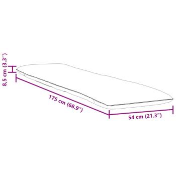 Sonnenliege Klappbar Schwarz 175x54x8,5 cm Oxford-Gewebe