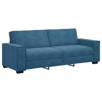 3-Sitzer-Sofa Blau 180 cm Samt