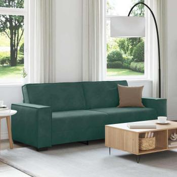 ARDEBO.de - 3-Sitzer-Sofa Dunkelgrün 180 cm Samt