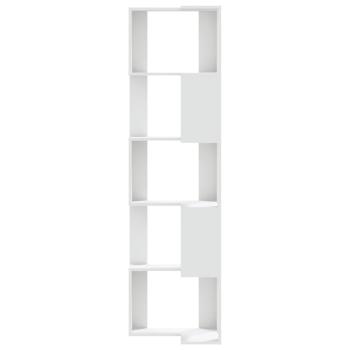 Eck-Bücherregal 5 Böden Weiß 50x50x179 cm Holzwerkstoff