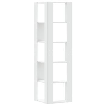 Eck-Bücherregal 5 Böden Weiß 50x50x179 cm Holzwerkstoff