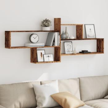 ARDEBO.de - Wandregal Altholz-Optik 167,5x18x68 cm Holzwerkstoff