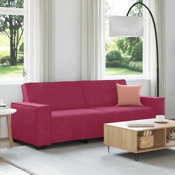 ARDEBO.de - 3-Sitzer-Sofa Weinrot 180 cm Samt
