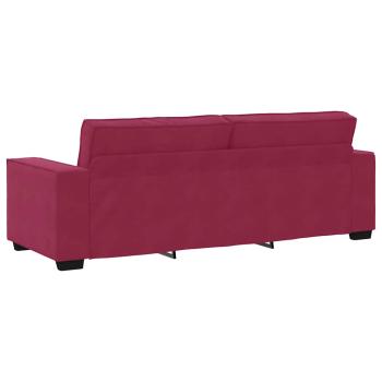 3-Sitzer-Sofa Weinrot 180 cm Samt