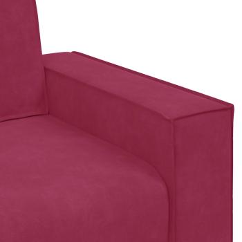 3-Sitzer-Sofa Weinrot 180 cm Samt
