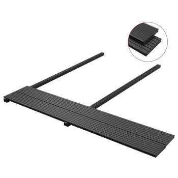 WPC Massive Terrassendielen mit Zubehör 10 m² 2,2 m Schwarz