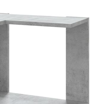Eck-Bücherregal 5 Böden Betongrau 50x50x179 cm Holzwerkstoff
