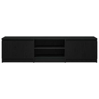 TV-Schrank Schwarz Eichen-Optik 140x40x36 cm Holzwerkstoff