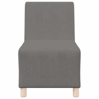 Sessel Hellgrau 55 cm Cordstoff