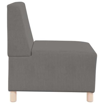 Sessel Hellgrau 55 cm Cordstoff