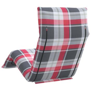 Sonnenliege Klappbar Rot Karomuster 175x54x8,5 cm Oxford-Gewebe