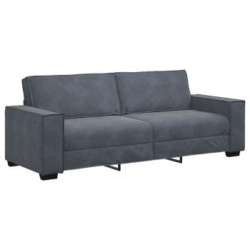 3-Sitzer-Sofa Dunkelgrau 180 cm Samt