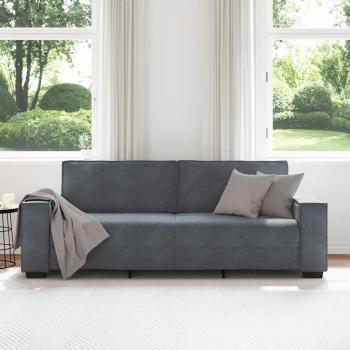 3-Sitzer-Sofa Dunkelgrau 180 cm Samt