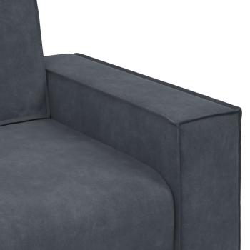 3-Sitzer-Sofa Dunkelgrau 180 cm Samt