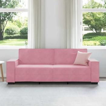 3-Sitzer-Sofa Rosa 180 cm Samt