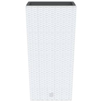 Pflanzkübel mit herausnehmbaren Einsatz Weiß 21/49 L PP-Rattan