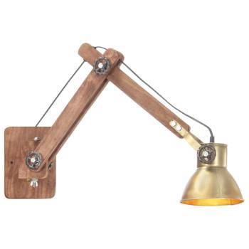 ARDEBO.de - Wandleuchte Industrie-Stil Messing Rund E27