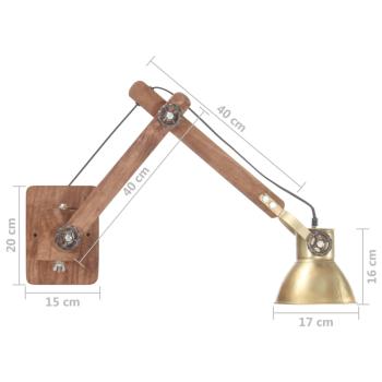 Wandleuchte Industrie-Stil Messing Rund E27