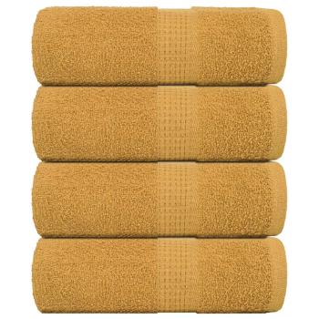 ARDEBO.de - Seiftücher 4 Stk. Golden 30x30 cm 360 g/m² 100% Baumwolle