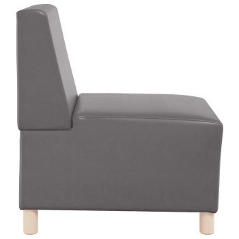 Sessel Grau 55 cm Kunstleder