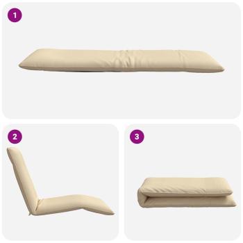 Sonnenliege Klappbar Beige 175x54x8,5 cm Oxford-Gewebe