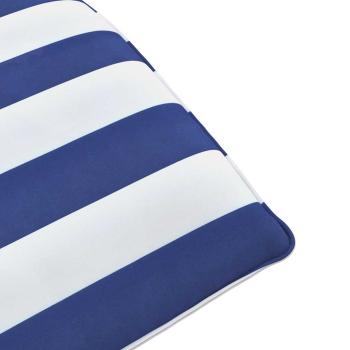 Sonnenliege Klappbar Blau und Weiß 175x54x8,5 cm Oxford-Gewebe