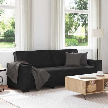 ARDEBO.de - 3-Sitzer-Sofa Schwarz 180 cm Samt