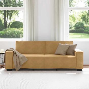 3-Sitzer-Sofa Braun 180 cm Samt