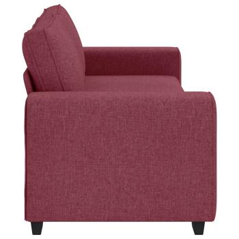 3-Sitzer-Sofa Weinrot 180 cm Stoff