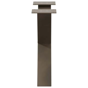 Couchtischbeine X-Form 2 Stk. Naturstahl 50x(42-43) cm Stahl