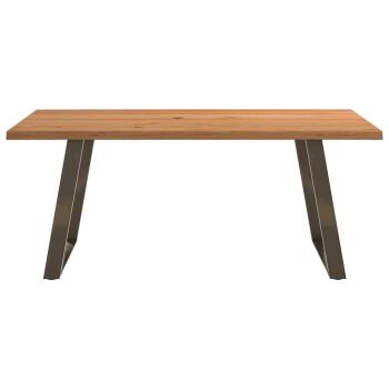 Esstisch mit Baumkanten 180x100x74 cm Massivholz Eiche Rechteck