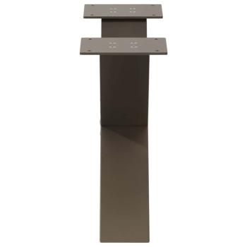 Couchtischbeine X-Form 2 Stk. Naturstahl 50x(30-31) cm Stahl