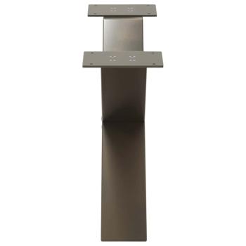 Couchtischbeine X-Form 2 Stk. Naturstahl 70x(30-31) cm Stahl