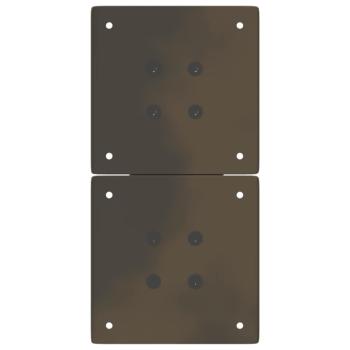 Couchtischbeine X-Form 2 Stk. Naturstahl 38x(42-43) cm Stahl