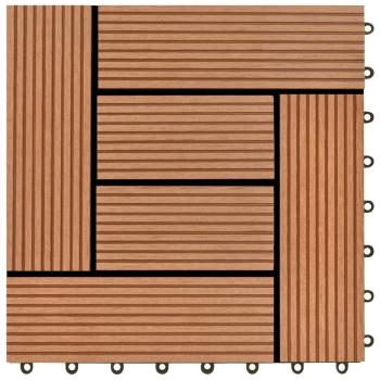 22 Stk. Terrassenfliesen 30 x 30 cm 2 qm WPC Braun
