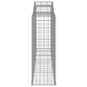 Gabionen mit Hochbogen 20 Stk 300x50x140/160cm Verzinktes Eisen