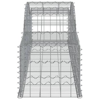 Gabionen mit Hochbogen 25 Stk. 300x50x40/60 cm Verzinktes Eisen